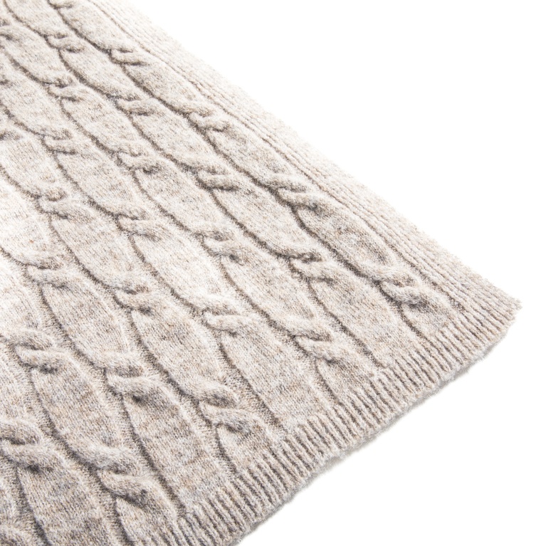 Cable-knit scarf "Cable Scarf" Beige Melange